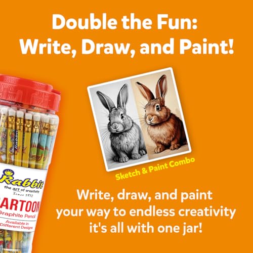 Image of Pencils | Super Fun Unicorn & Space Cartoon Theme Dark Lead Pencils for Kids | HB Writing Pencils for Girls & Boys | School & Return Gift Stationery. (Cartoon Pencil (100))