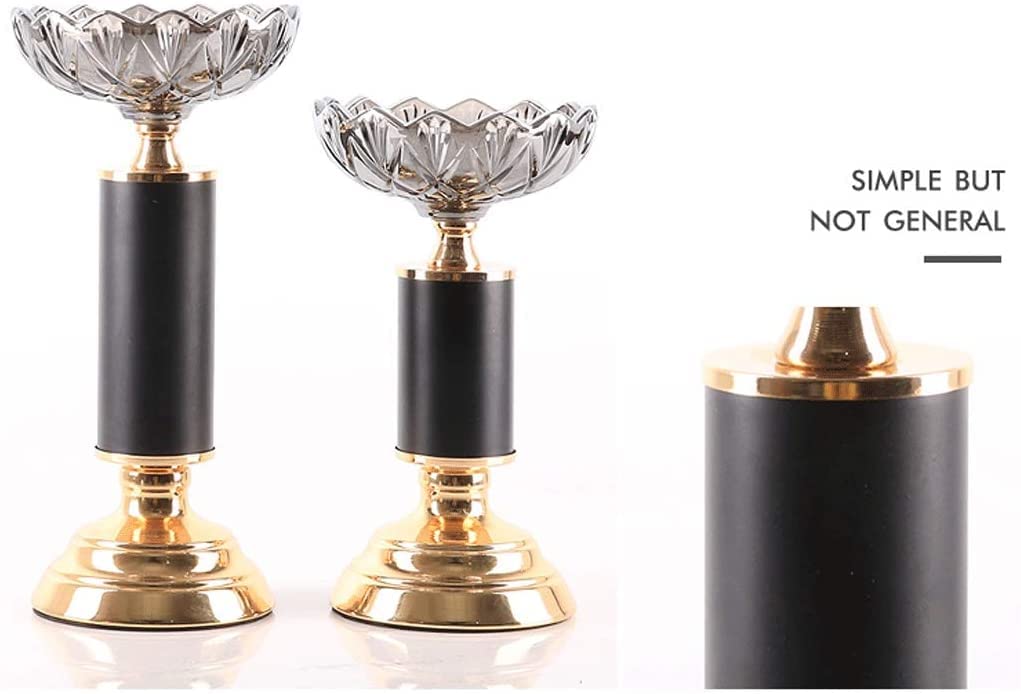 ZUMAHA Nuevo Candelabro Ligero de Lujo, candelabro de Cristal Creativo, candelabros de Metal para la decoración de la Mesa del Restaurante del hogar Portavelas
