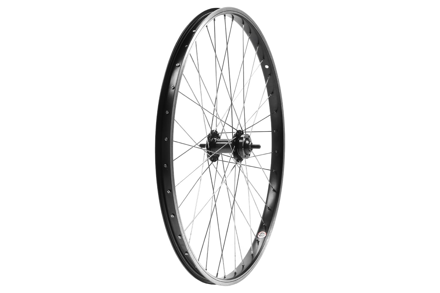 26 Zoll Vorderrad V-Brake & Scheibenbremse 6-Loch 36 Speichen Edelstahl Aluminium Nabe 100 mm Vollachse Tiefbettfelge schwarz