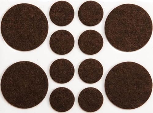 SELFADHESIVE FELT PADS MIX 20&38MM 12PC