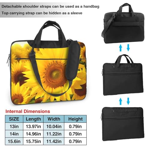 Bolso Tote para Laptop con diseño de girasoles miniatura 4
