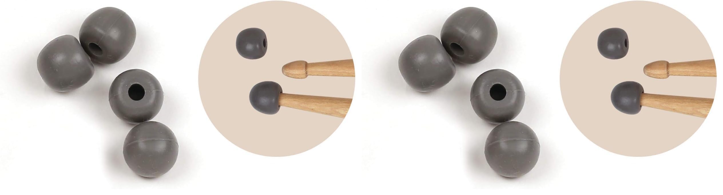 Vic Firth Universal Drumstick Practice Tips (2 Pairs per Bag) (Packung mit 2)