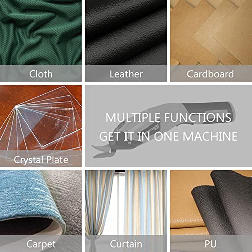 Tesouras Elétricas Portáteis Recarregáveis para Trabalhos em Couro, Elegante