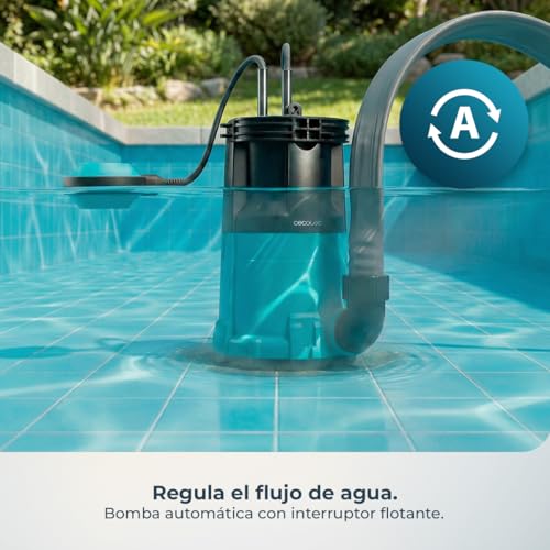 Miniatura 10 de Cecotec Bomba Sumergible Axike 750 Dark Crystal. 750w, 2in1 Aguas Limpias Y Sucias, 14000l H, Función Low-Suction, Altura 7,5m, Profundidad 7m, Interruptor Flotante, Ipx8, Cable 10m