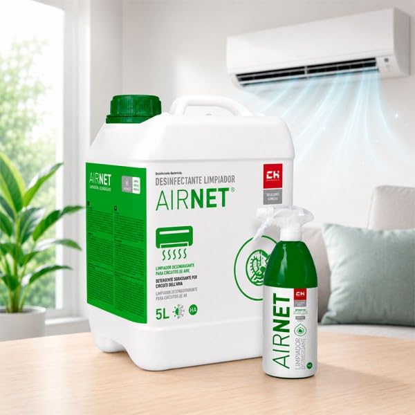 Pack AIRNET Garrafa + Pulverizador para Desinfección de Circuitos de Aire Acondicionado | Bricoprofesional