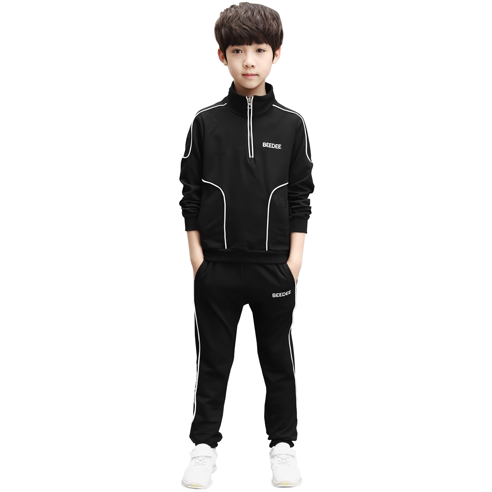 Survêtement Enfant Garçon Costume Jogging Ensemble de Sport 2pcs Sweatshirt + Pantalons Sportswear Décontracté