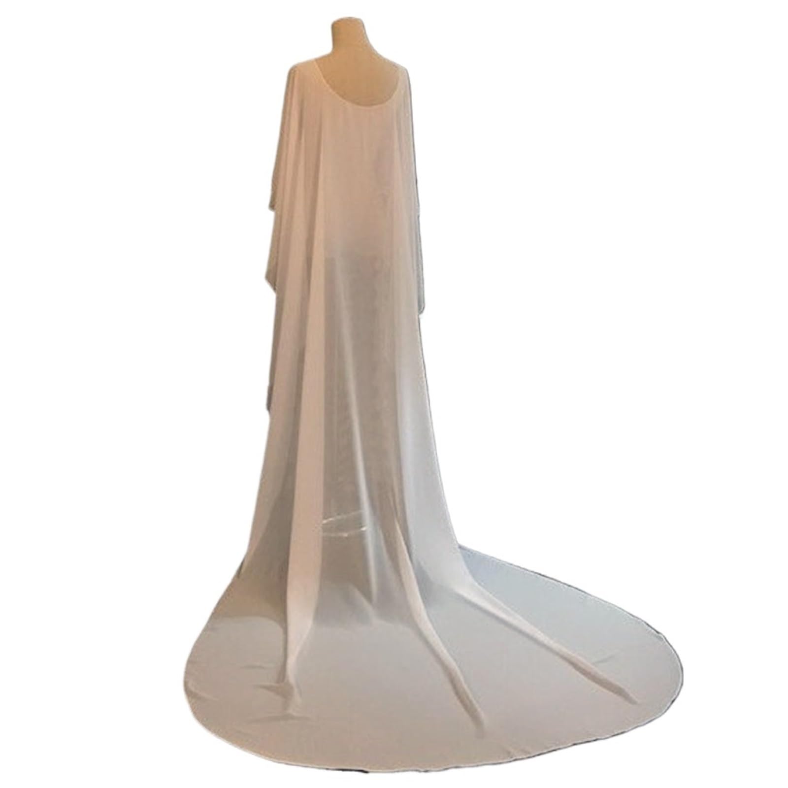 Boda nupcial gasa capa larga cena fiesta Formal manto for dama cuello redondo Prom mujeres chal elegante envoltura blanco rosa negro Estola De Mujer