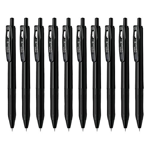 Zebra Sarasa R stylo gel noir 0.5 mm parfait pour bureau et études