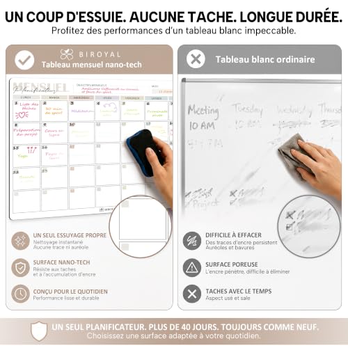 BIROYAL Calendrier Tableau Magnetique Frigo, 4 Pièces – vue 8