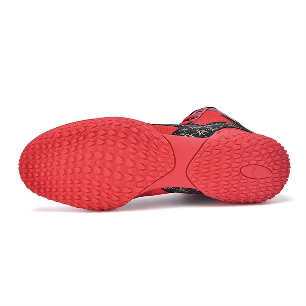 Zapatillas de Lucha Libre para Hombres Zapatos de Entrenamiento de Kickboxing Antideslizantes Botas para Powerlifting, Culturismo y Levantamiento de Pesas