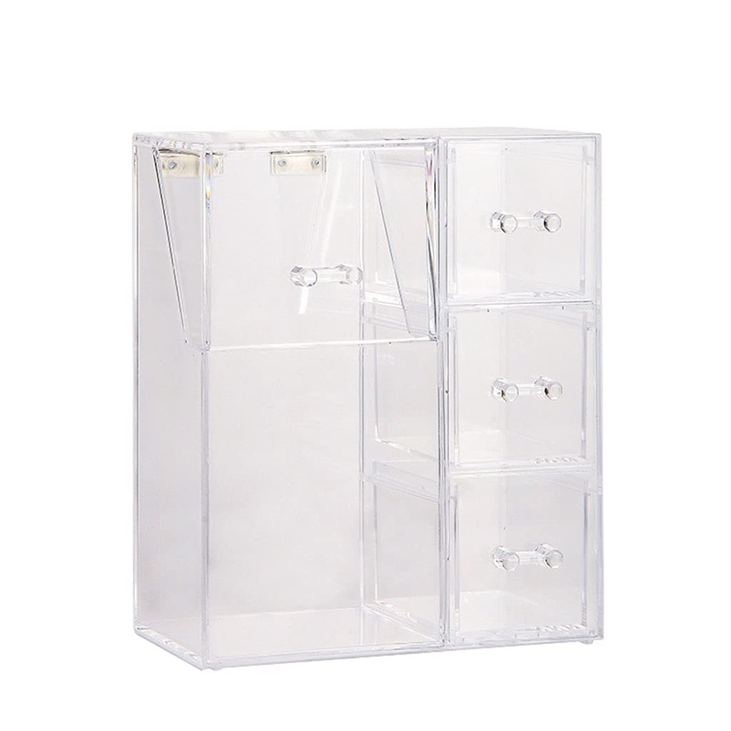 Porta pennelli Trucco Copertura Antipolvere Organizer in Acrilico Trasparente Perla Senza cassetto