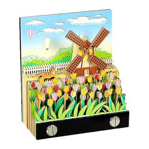 Calendrier 2025 3D bloc-notes ornement créatif sculpture papier moulin