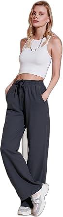 Lela Pamuklu Relaxed Fit Y ksek Bel Bol Pa a Pantolon Bayan PANTOLON 668YP5118