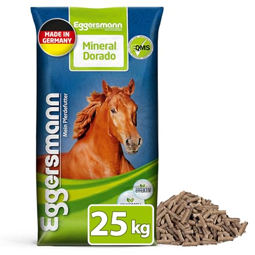 Eggersmann Golden Mineral - Pienso Mineral para Caballos y Ponis - Suplemento para una Dieta básica - 25 kg