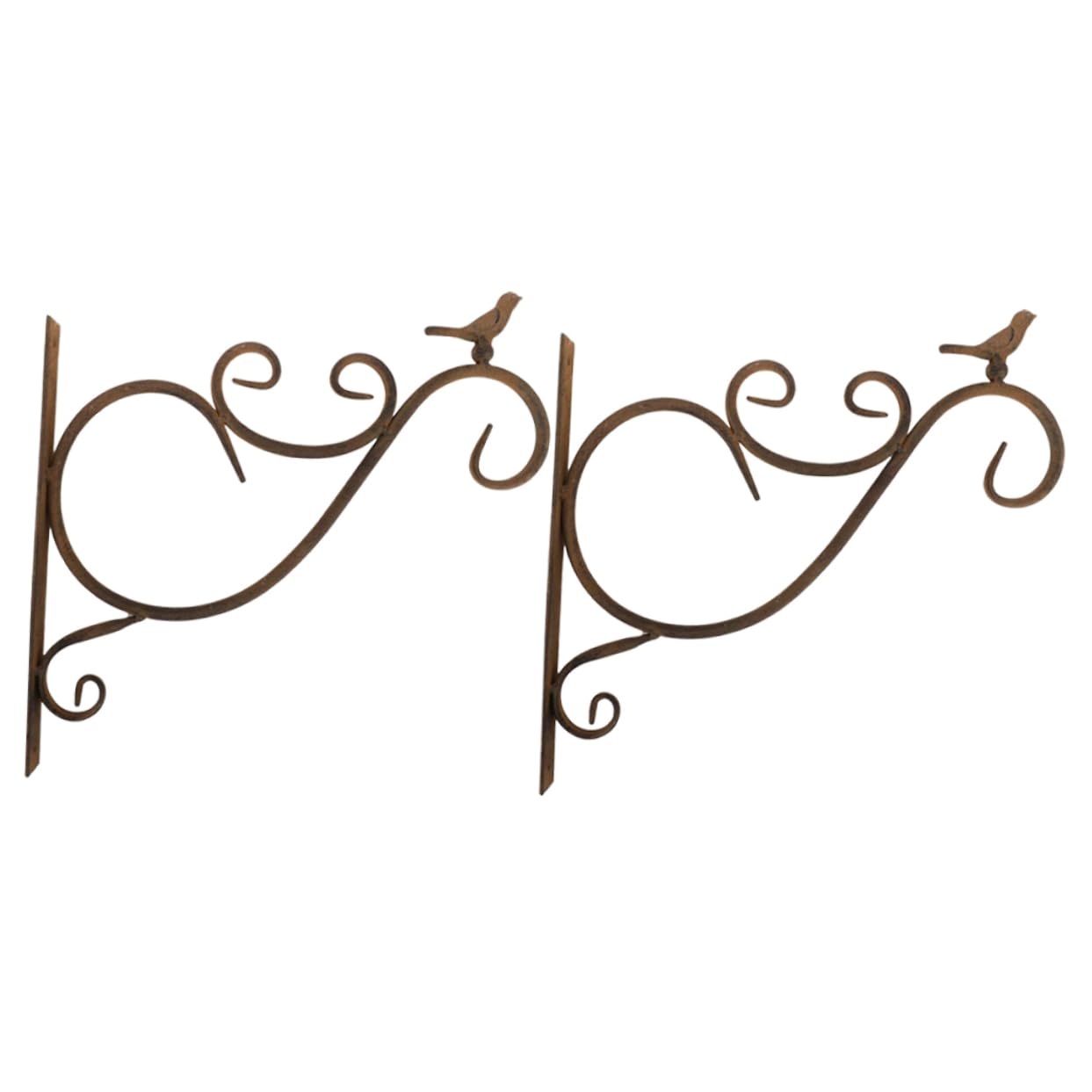 Crochet Mural pour Jardinière Suspendue en Fer, Lot de 2 Set de Pièces