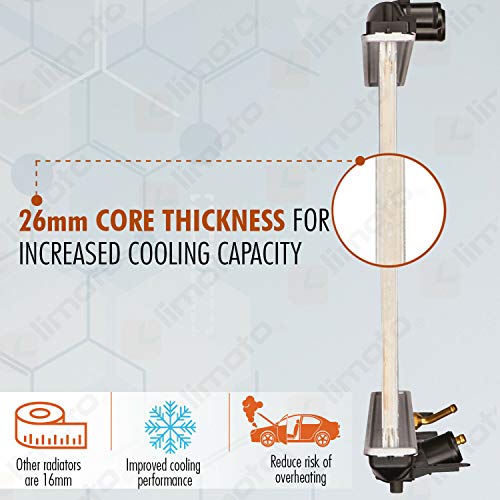 Klimoto Radiator | Fits Toyota Corolla 1993-1997 Geo Prizm 1993-1997 1.6L 1.8L L4 | Kli1409 #TOP2