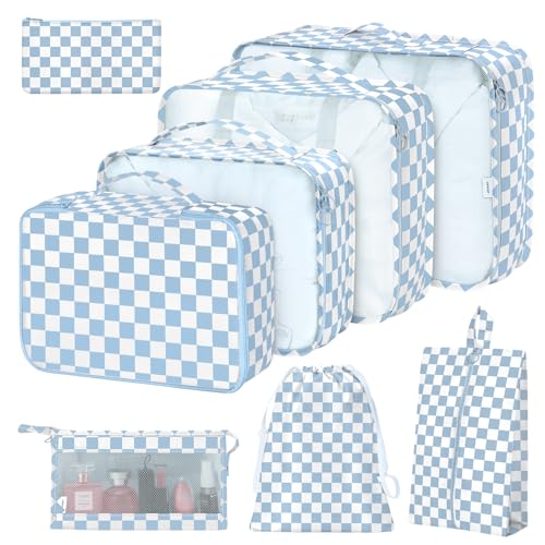 8 Set Packing Cubes for Suitcases with Shoe Bag