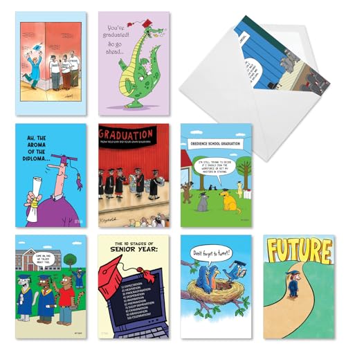 Cartes de diplôme avec enveloppes pour féliciter les étudiants à leur fête
