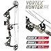 Barnett Vortex Hunter G3 Compound Bow - 45-60lb Draw Weight, 26-30in Draw Length, Veil Camo, with D Loop, Arrow Rest, Quiver, Stabilizer, Adjustable 3 Pin Fiber Optic Sight - for Teens & Adults
