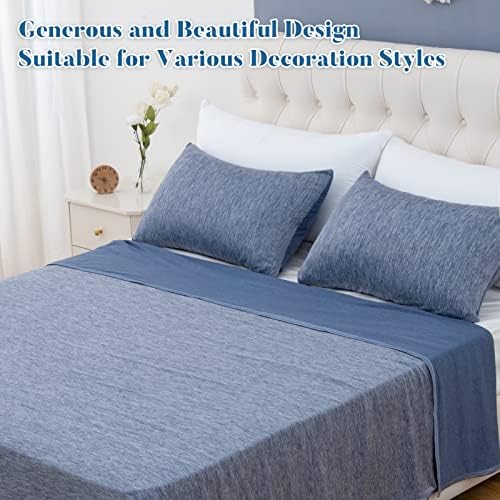 CHOSHOME Pillow Cases 2 Pack,Cooling Pillow Cases for Hot Sleepers with Hidden Zipper,Cool Pillow Cases Breathable for Hair and Skin with Arc-chill TOUCH Technology(Blue,40 * 80 cm)