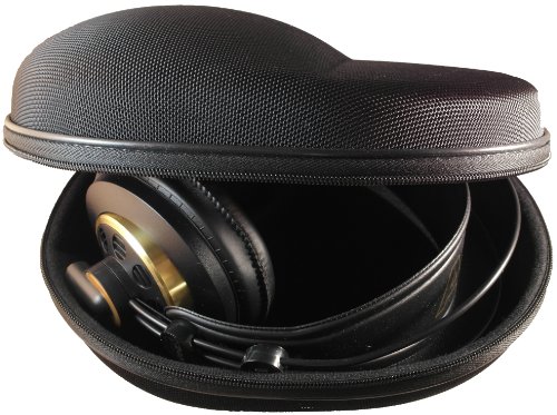 Xl Casebudi Hard Headphone Case | Compatible With Akg, Audio Technica, Sony, Sennheiser, Turtle Beach & More | Black Ballistic Nylon #TOP4