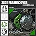 Lorababer Moto Z 650 Z-650 Sinistra Destra Durevole Telaio Copertura Laterale Carenatura Pannello Trim Carrozzeria Protezione Guardia per Kawasaki Ninja 650 Z650 17 18 19 20 2021 2022 Accessori(verde)