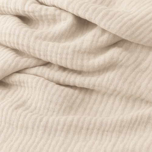 Image of Newton Baby Bassinet Fitted Sheet 2-Pack, Breathable Muslin - Sandstone