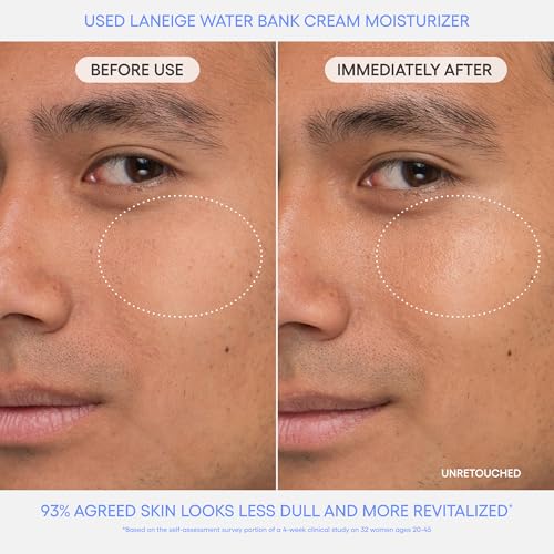 Image of LANEIGE Water Bank Blue Hyaluronic Acid Cream Daily Face Moisturizer: Hydrating Korean Lightweight Face Cream with Ceramides & Squalane for Lasting Deep Hydration & Skin Barrier Support