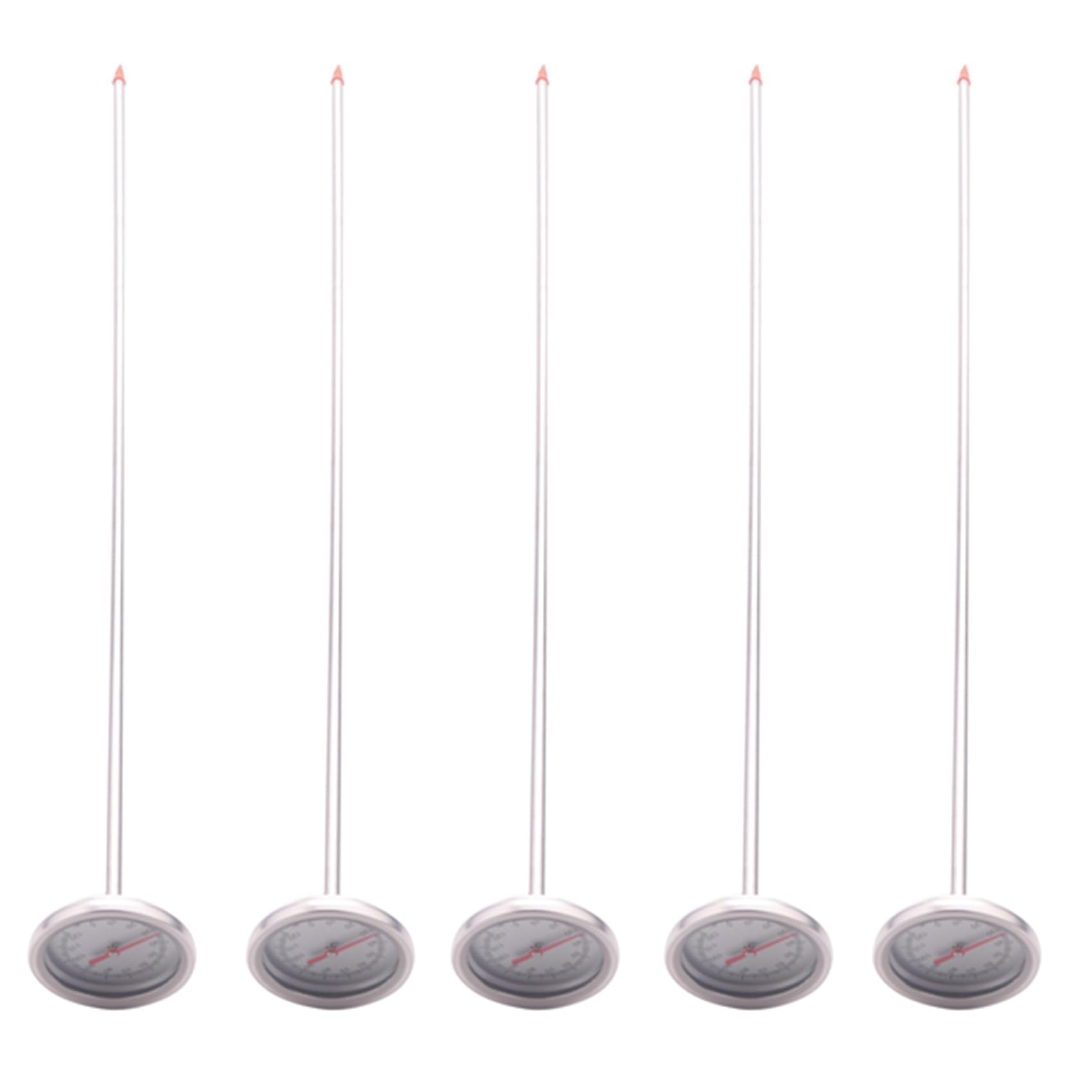 6X Termómetro para Suelo de Compost Detector de Sonda de Medición de Acero Inoxidable de Alimenticio de Calidad Superior A 20 Pulgadas Y 50 cm de Longitud