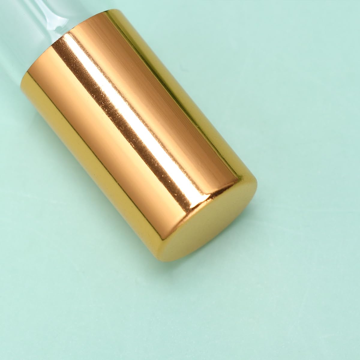 PLAFOPE Botellas Roll-on de Vidrio Transparentes 3 Ml, 20 Piezas para Aceites Esenciales, Aromaterapia y Masaje, con Bola Rodante de Acero y Tapa Dorada Hermética, Envases Rellenables
