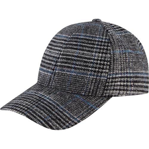 Concept One Unisex-Erwachsene C & C California Dad Hat Glen Plaid Baseball Cap mit gebogener Krempe Baseballkappe, Schwarz, Einheitsgre