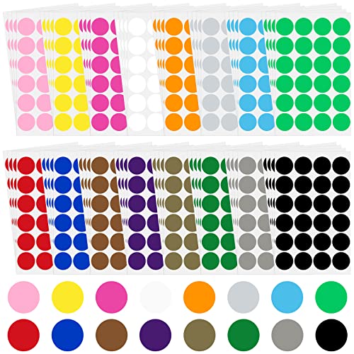 Klebepunkte Bunt Punkt Aufkleber Punkte - 1536 Stück Bunte Klebepunkte Farbe Codierung Dot Etiketten Farbcodierung Farbiger Kreis Selbstklebend Rund für Büro (30mm, 16 Farben) Cover