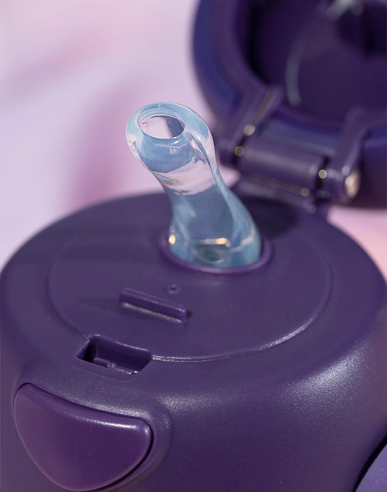 Kuromi Purple Stainless Steel Insulated Water Bottle (Straw) with Strap 560ml - Image 3