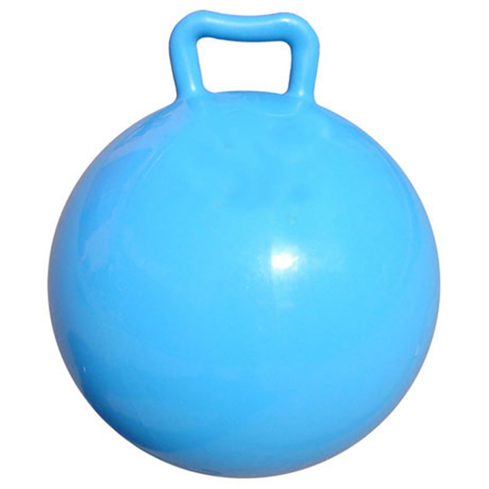 lyrlody Inflatable Bouncing Ball with Handle for Kids & Adults, Thickened PVC Rubber Design, 17.32 Inch Diameter, Promotes Coordination & Balance for Indoor Outdoor Play