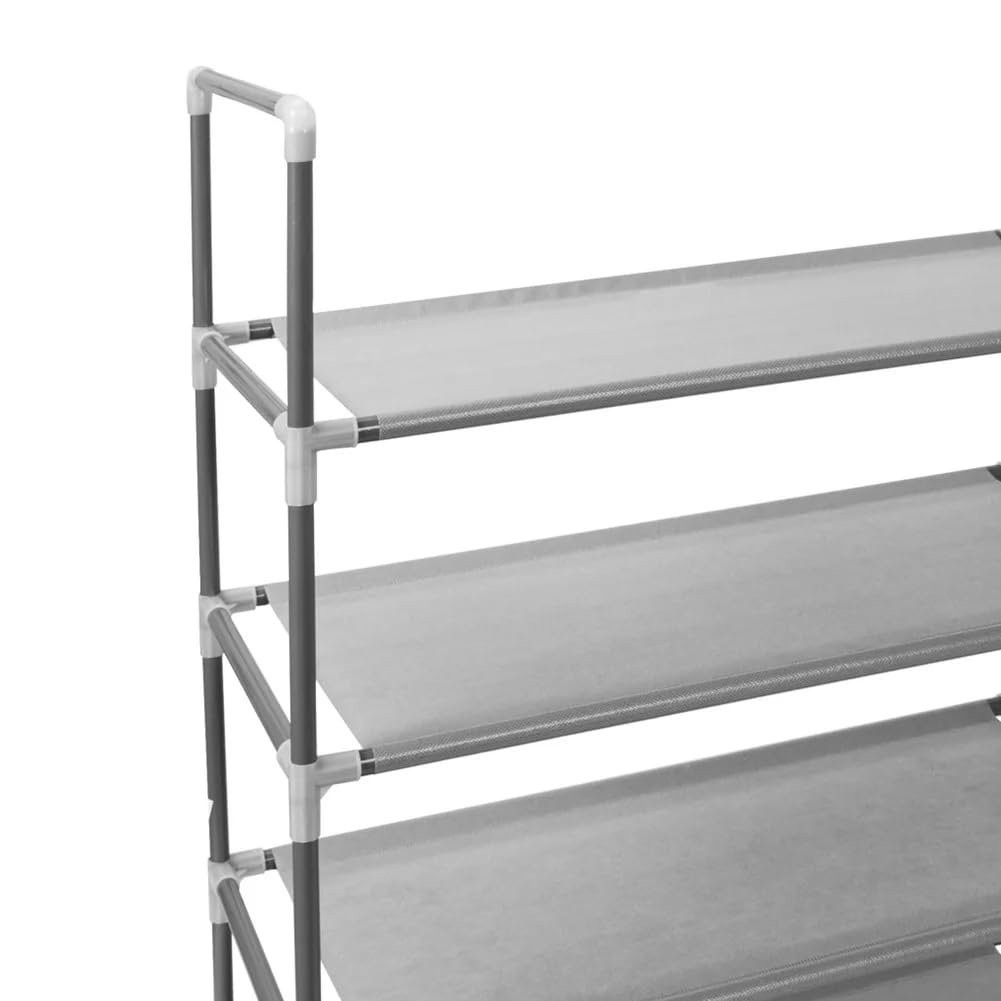 MAKA Scaffale Portascarpe Estensibile In Metallo 4 Ripiani - Scarpiera Regolabile Da 62 A 115 Cm, Fino A 12 Paia Di Scarpe