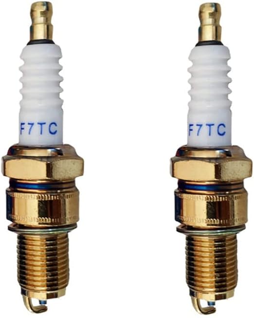 2 Pcs Replacement of F7TC Spark Plug Gasoline Engine Spark Plug for