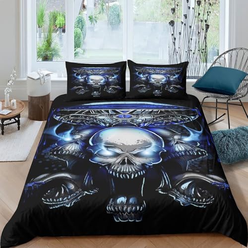 Parure de lit chat skateur avec housse de couette king 220x240 cm en microfibre
