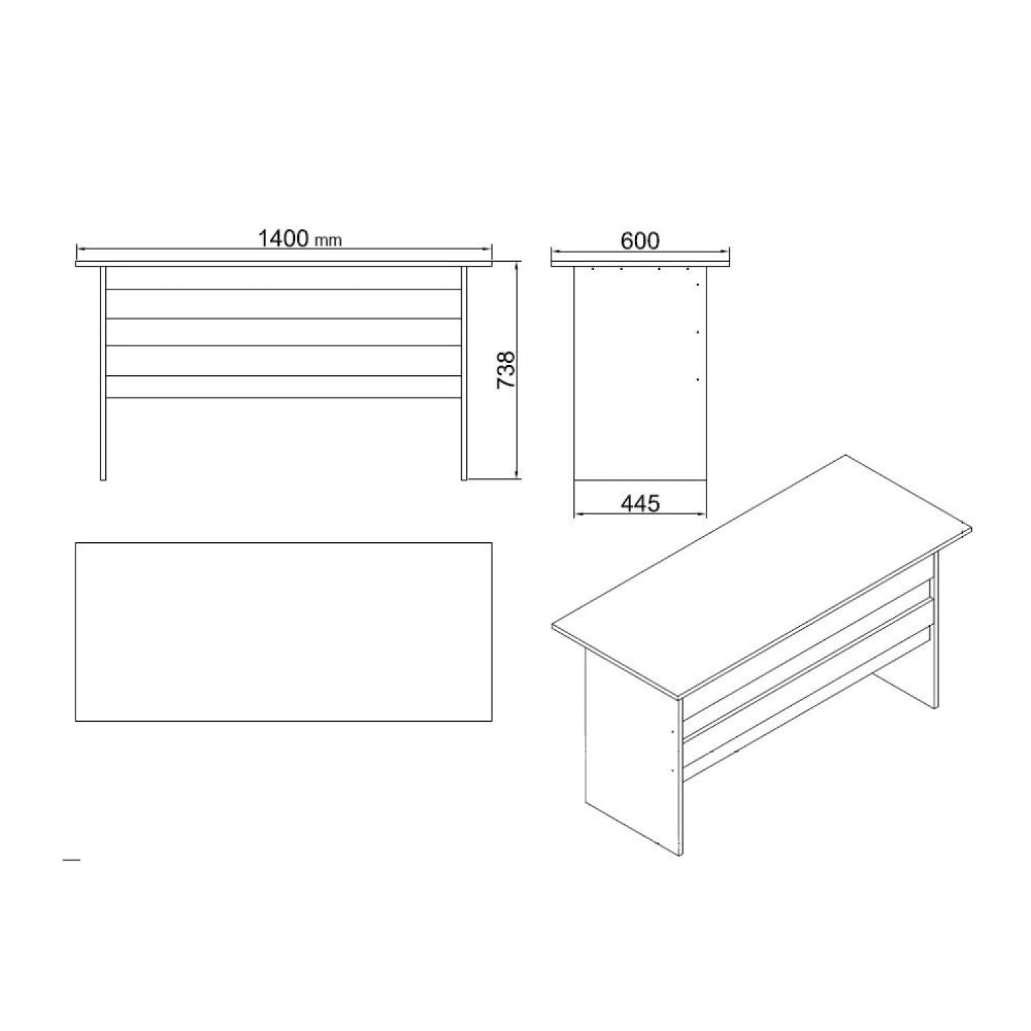 CONCEPT USINE | Set completo di mobili per ufficio | Design NOTTO | Finitura in legno rovere e antracite | Stile contemporaneo molto elegante | Moderno e funzionale | Posto di lavoro stabile e robusto
