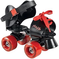 Patines Playlife Playlife Patines Sugar para niños, tamaño Ajustable, Color Negro y Rojo, Ruedas de 54 mm/80 A, rodamientos ABEC 5, número 880179
