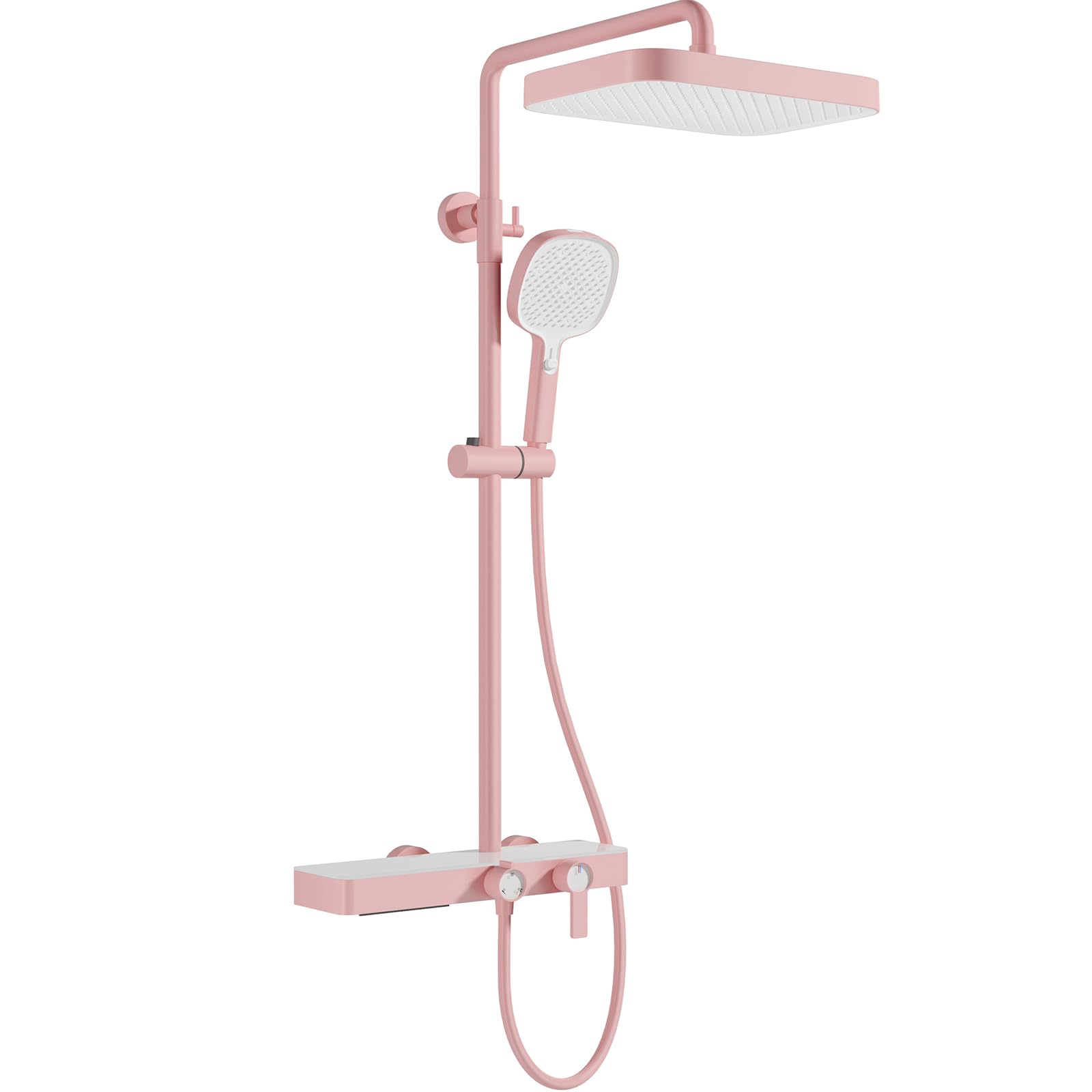 Colonne de douche mitigeur laiton massif 3 fonctions cascade ensemble haut de gamme Rose