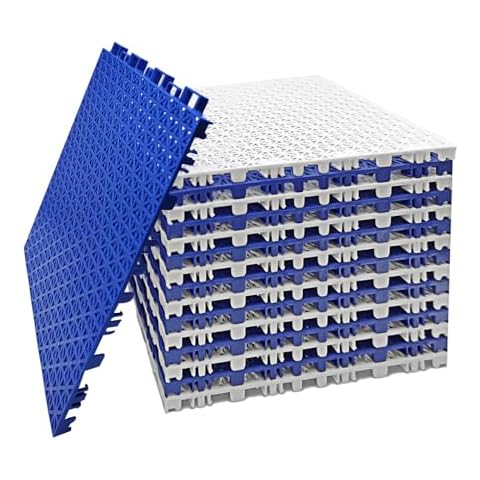 16pcs Pool Drainage Mat,Above Ground Walkways to Prevent Dirt from Entering The Pool, Pool Mats with Multiple Splicing Methods,Interlocking Plastic Floor for Pools Shower Rooms (10.3" x 10.3") Cover