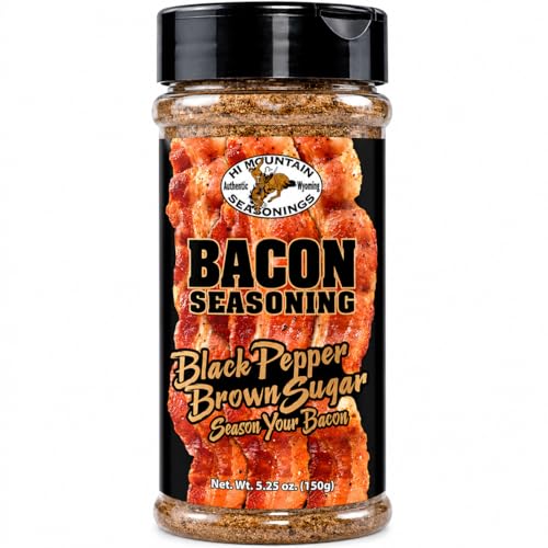 Hi Mountain Bacon Seasoning | BLACK PEPPER & BROWN SUGAR BLEND | Elevate Your Bacon | Season Your...