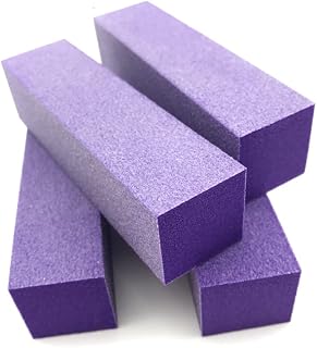 Tachibelle 10 pcs Premium Made in Korea Purple Buffer White 100/180 Grit Premium 4-Way Nail File Buffing Block