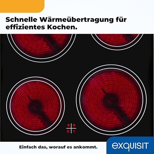 Foto von Exquisit ECM 5-4.1 Standherd mit Ceranfeld, Elektroherd 50 cm Umluft, Inox