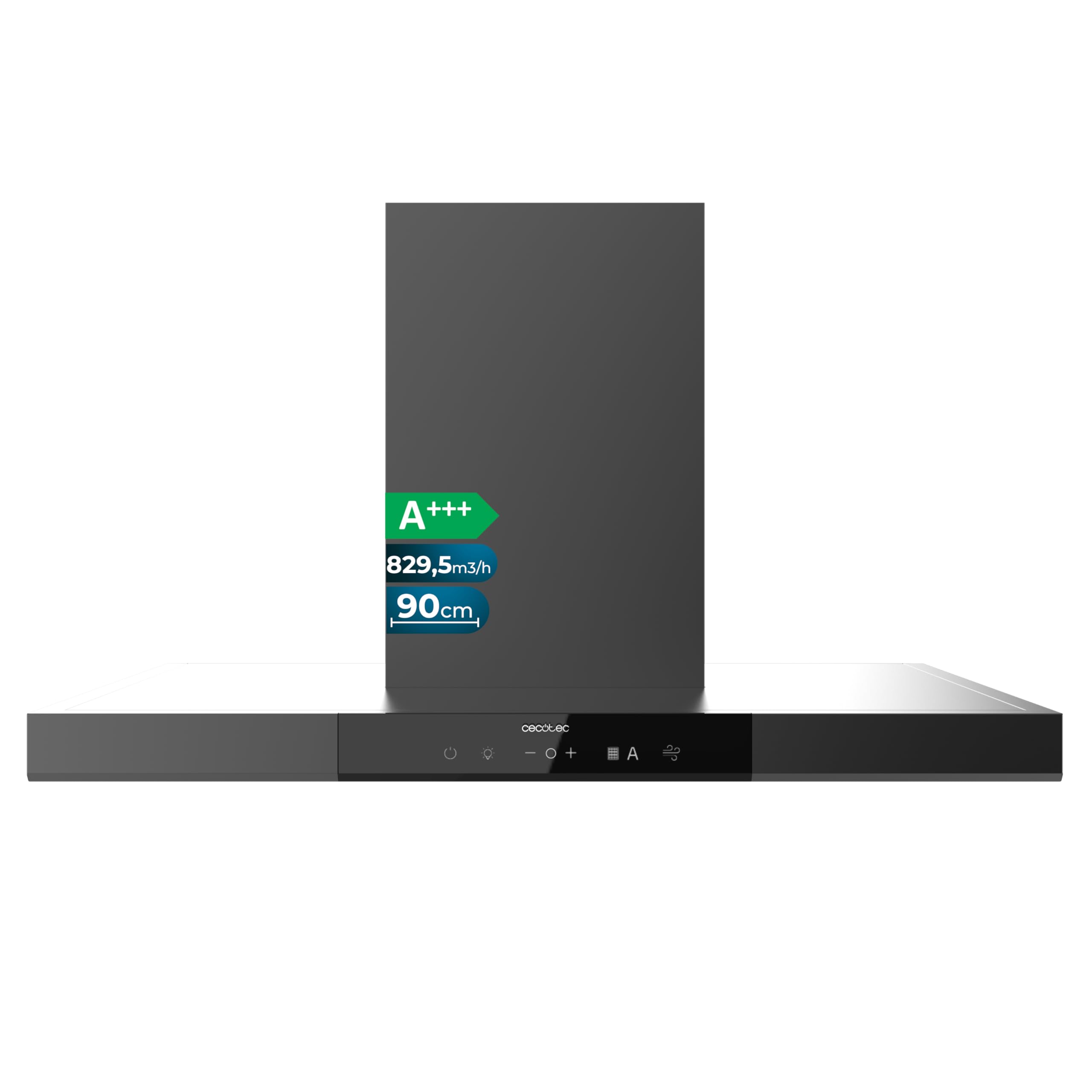 Cecotec Campana Extractora En forma de T 60 cm Bolero Flux TT 609500 Slim Dark Inox A+++. Succión 829,5 m³/h, Hand Movement Control y Doble Booster, Filtros Lavables, Clase A+++, Heat Sensor — view 5