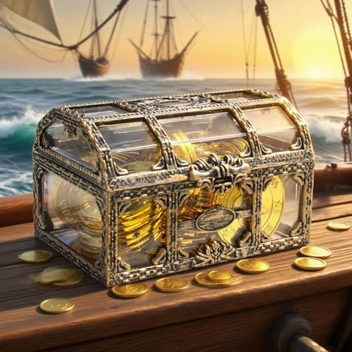 Keyubria Coffre au Trésor Petit Conteneur Pirate Portable Multifonctionnel – vue 2