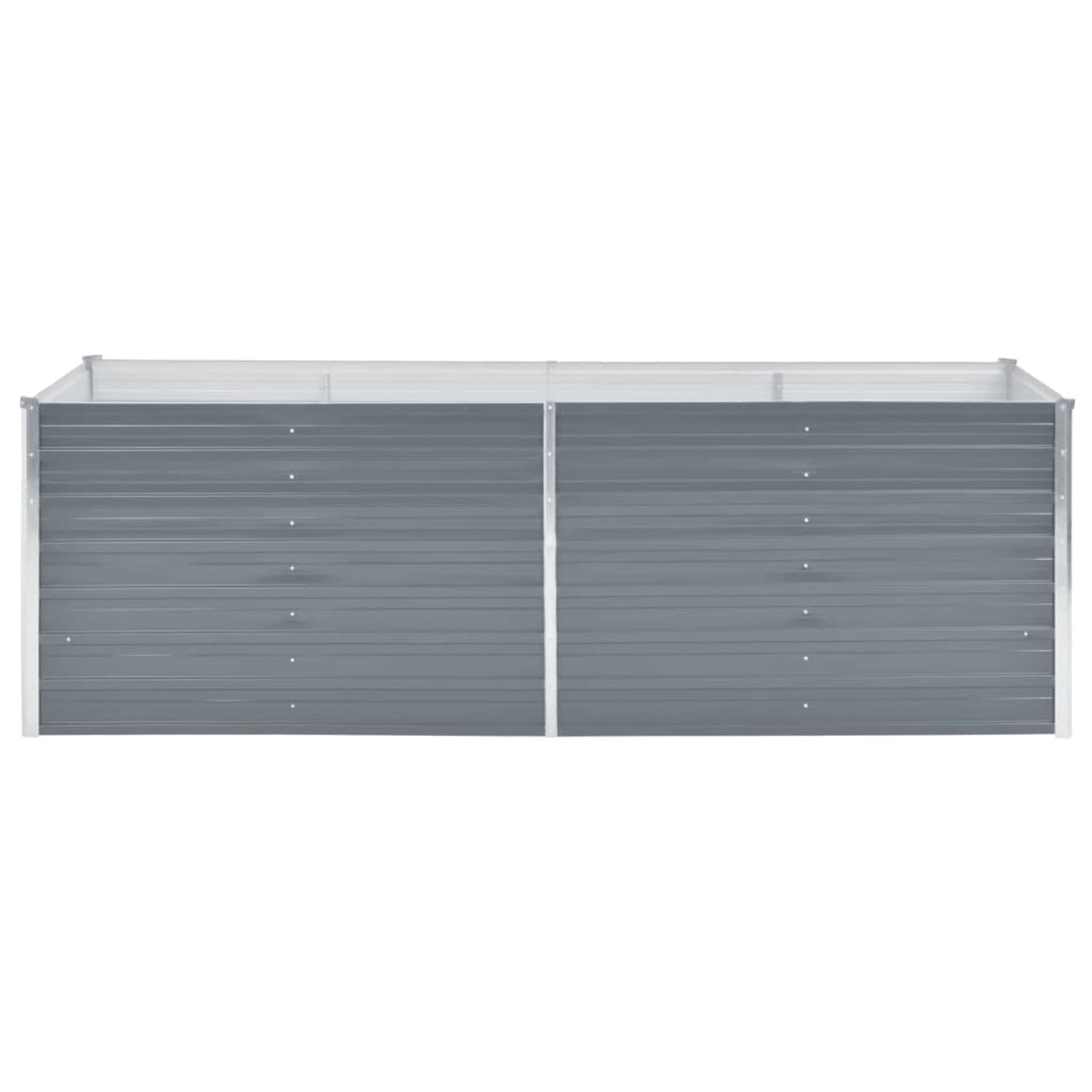 Arriate, Mesa De Cultivo, Huerto Domestico, Cultivo De Plantas Aromaticas, Arriate De Jardín, de jardín de Acero galvanizado Gris 240x80x77 cm