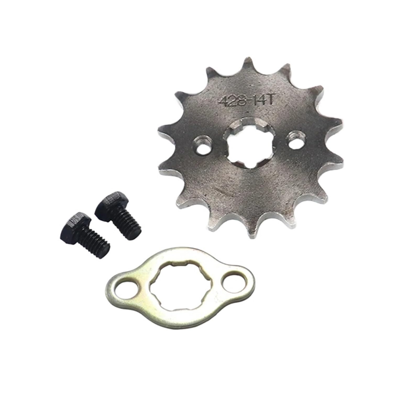 EJUOYO Chain Sprocket For ATV Quad 17MM 14T 15T 16T 17T Front Sprocket Cog +76mm 41T 428 Rear Sprocket + 428 106 Links Chain(14T Front Sprocket)