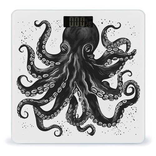 Báscula digital Classic Black Octopus para baño