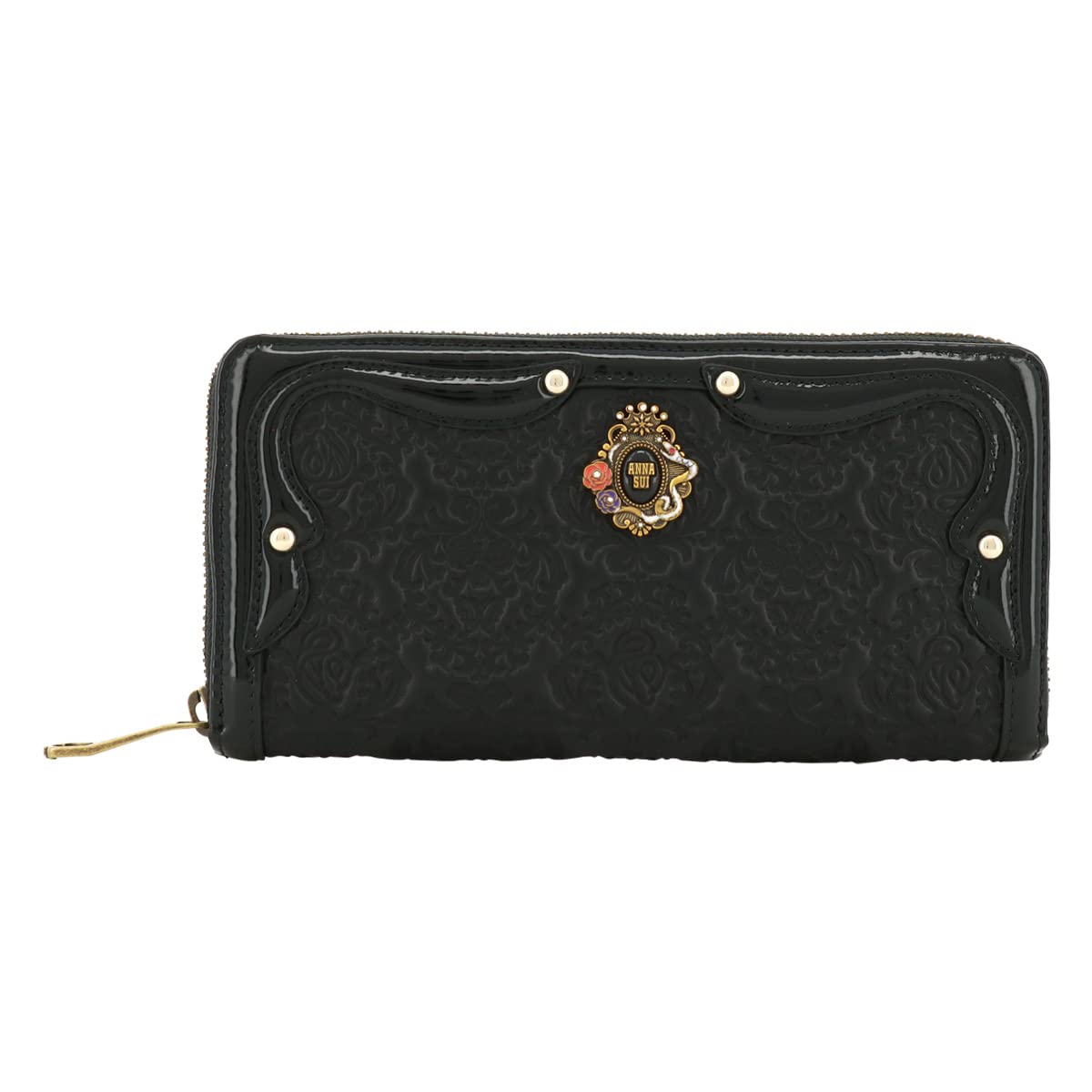 Amazon.co.jp: ANNA SUI 3161111 Serpent Long Wallet, Round Zipper